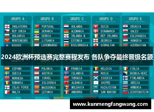 2024欧洲杯预选赛完整赛程发布 各队争夺最终晋级名额